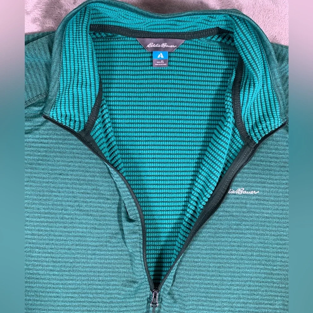 Eddie Bauer Men's High Route Grid Air‎ 1/4-Zip Sweater Sz XL
